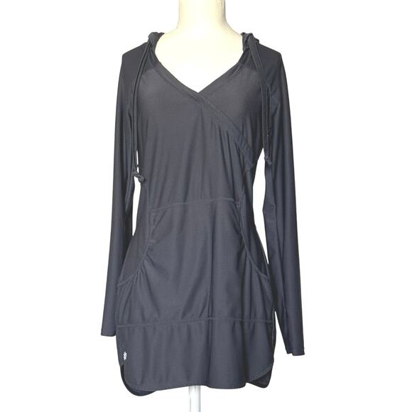 Athleta Wick It Wader Hooded Swim Coverup Dress XS Beachy Coastal Cruise - Picture 1 of 10